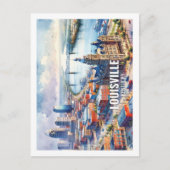 Louisville Kentucky Famous Travel Water Color Postkarte (Vorderseite)