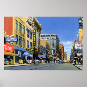 Louisville Kentucky Fourth Street Poster