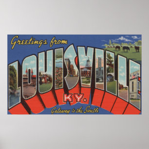 Louisville, Kentucky - große Buchstabe-Szenen Poster
