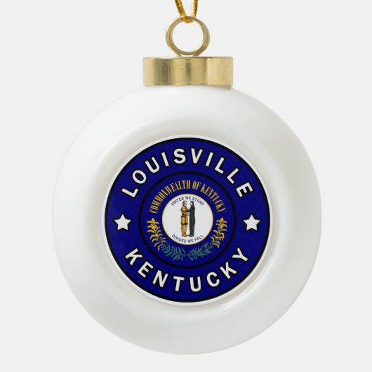 Louisville Kentucky Keramik Kugel-Ornament (Vorderseite)