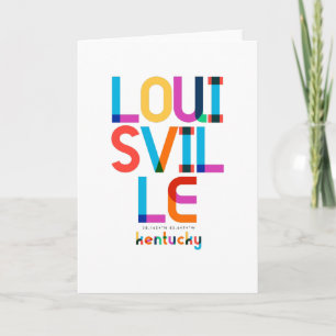 Louisville Kentucky Mid Century, Pop Art, Karte