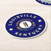Louisville Kentucky Runder Pappuntersetzer (Angewinkelt)