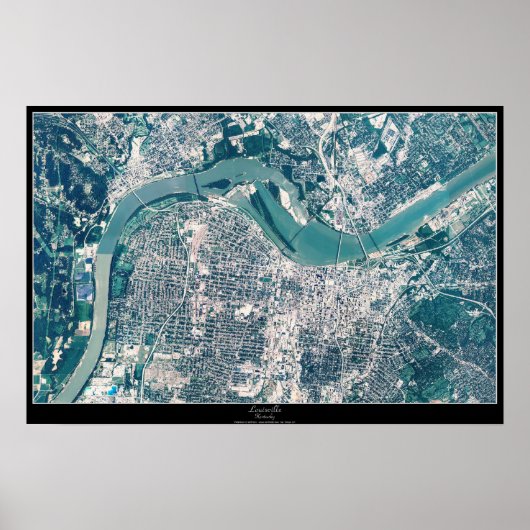 Louisville, Kentucky-Satellitenposter Poster (Vorne)