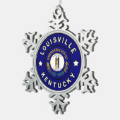 Louisville Kentucky Schneeflocken Zinn-Ornament (Rechts)