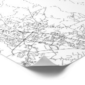 Louisville, Kentucky (schwarz auf weiß) Poster (Ecke)