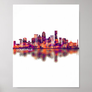 Louisville Kentucky Skyline Poster