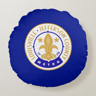 Louisville (Kentucky) Stadtflagge Rundes Kissen