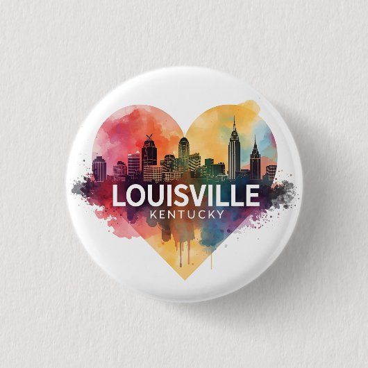 Louisville Kentucky USA Skyline Button (Vorderseite)