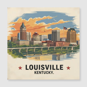 Louisville Kentucky USA Skyline Magnetkarte