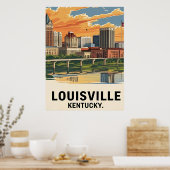 Louisville Kentucky USA Skyline Poster (Küche)