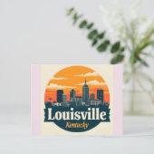 Louisville Kentucky USA Skyline Postkarte (Stehend Vorderseite)