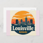 Louisville Kentucky USA Skyline Postkarte (Vorne/Hinten)
