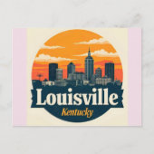 Louisville Kentucky USA Skyline Postkarte (Vorderseite)