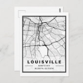 Louisville Kentucky USA Travel City Map Postkarte (Vorne/Hinten)