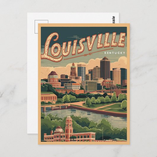 Louisville Kentucky Vintag, Reisen Postkarte (Vorne/Hinten)