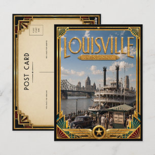 Louisville Kentucky Vintage Art Deco Golden Age Postkarte