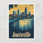 Louisville Kentucky Vintage Reise Illustration Postkarte (Vorderseite)