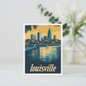 Louisville Kentucky Vintage Reise Illustration Postkarte (Stehend Vorderseite)
