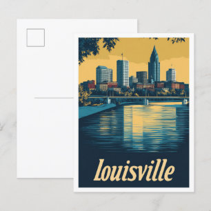 Louisville Kentucky Vintage-Reiseillustration Postkarte
