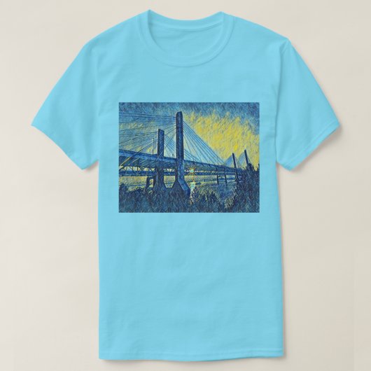 Louisville, KY Abraham Lincoln Bridge Painting T-Shirt (Design vorne)