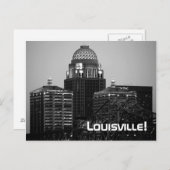 Louisville, KY - Schwarz & Weiß Print (Postcard) Postkarte (Vorne/Hinten)
