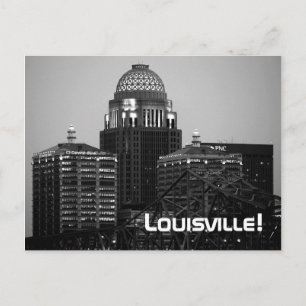 Louisville, KY - Schwarz & Weiß Print (Postcard) Postkarte