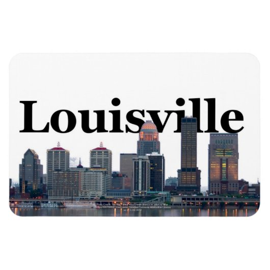 Louisville KY Skyline mit Louisville im Sky Magnet (Horizontal)