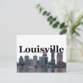 Louisville KY Skyline mit Louisville im Sky Postkarte (Stehend Vorderseite)