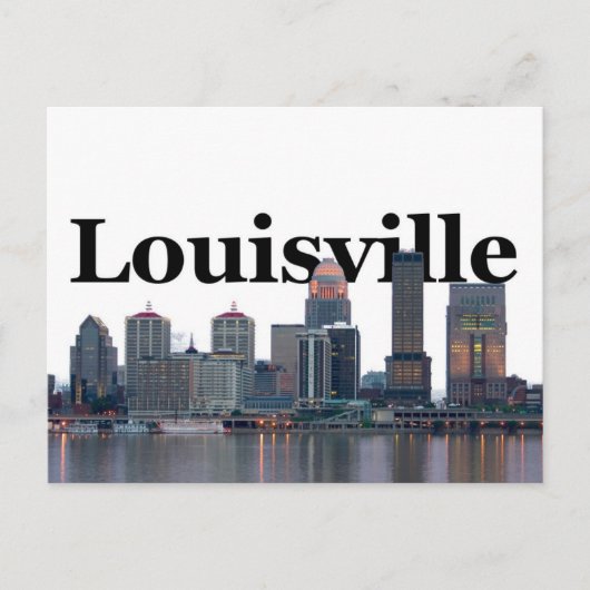 Louisville KY Skyline mit Louisville im Sky Postkarte (Vorderseite)