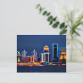 Louisville Ky Skyline Postkarte (Stehend Vorderseite)