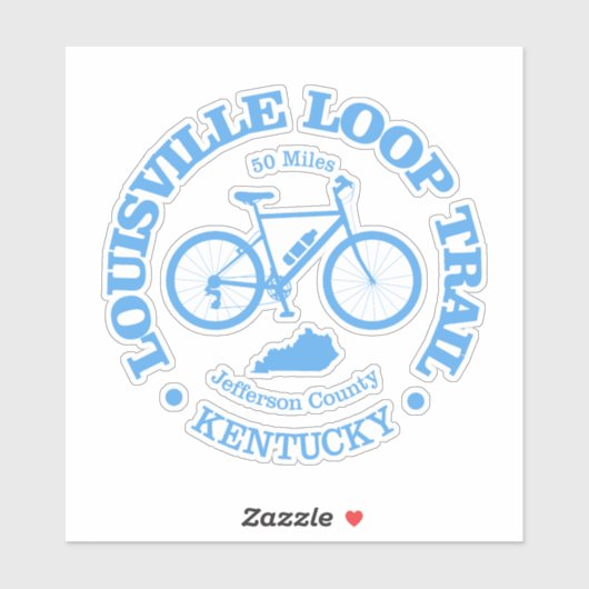 Louisville Loop (Fahrrad) Aufkleber (Blatt)