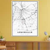Louisville Map Leinwanddruck (Insitu (Wohnzimmer))