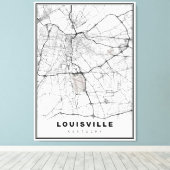 Louisville Map Leinwanddruck (Insitu (Holzboden))