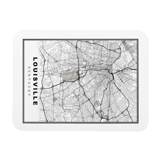 Louisville Map Magnet (Horizontal)