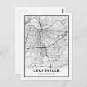 Louisville Map Postkarte (Vorne/Hinten)