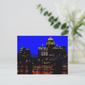 Louisville Neon Skyline Postcard Postkarte (Stehend Vorderseite)