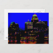 Louisville Neon Skyline Postcard Postkarte (Vorne/Hinten)