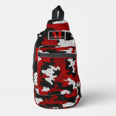 Louisville Red Black Bold Camo Printed Crossbody Bag (Vorderseite)