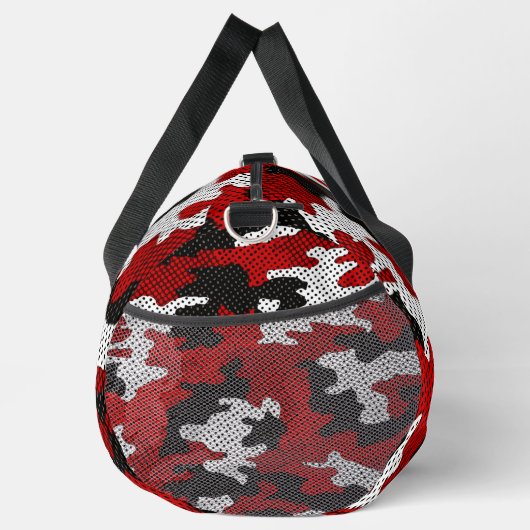 Louisville Red Black Bold Camo Printed Duffle Bag (Rechts)