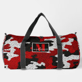 Louisville Red Black Bold Camo Printed Duffle Bag (Rückseite)