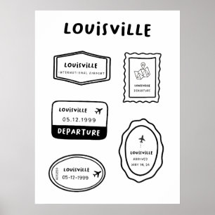Louisville - Sammlung von Briefmarke für Reisen Poster