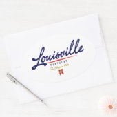 Louisville Script Ovaler Aufkleber (Umschlag)