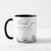 Louisville Sketch Simple Custom Wedding Coffee Tas Tasse (Links)
