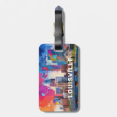 Louisville Skyline Abstrakte Kunst Gepäckanhänger (Rückseite vertikal)