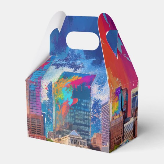 Louisville Skyline Abstrakte Kunst Geschenkschachtel (Rückseite)