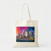 Louisville Skyline Abstrakte Kunst Tragetasche (Vorne)