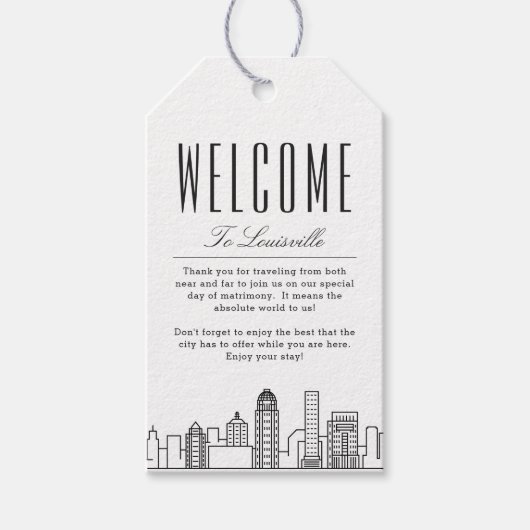 Louisville Skyline | Begrüßungstipps Geschenkanhänger (Vorderseite)