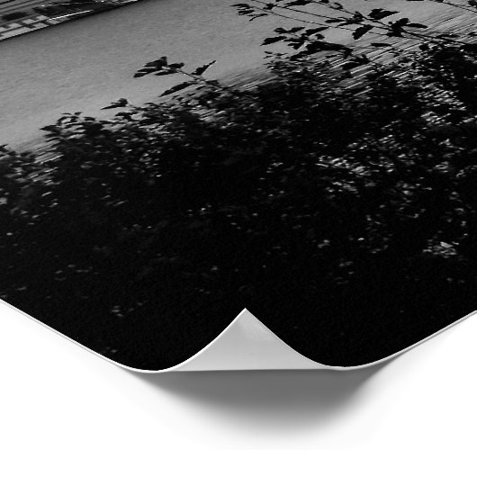Louisville Skyline Black & White Print Poster (Ecke)