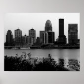 Louisville Skyline Black & White Print Poster (Vorne)