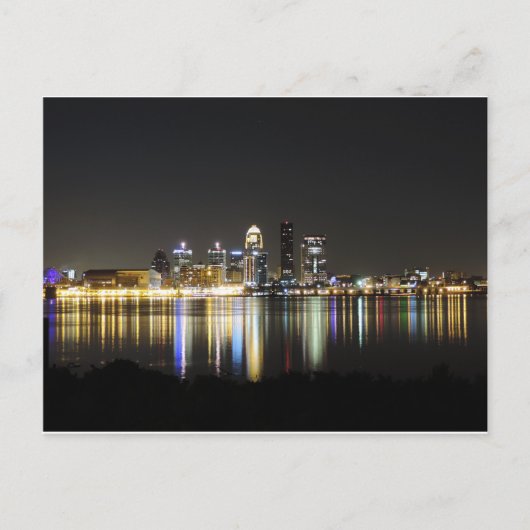 Louisville Skyline nachts Postkarte (Vorderseite)
